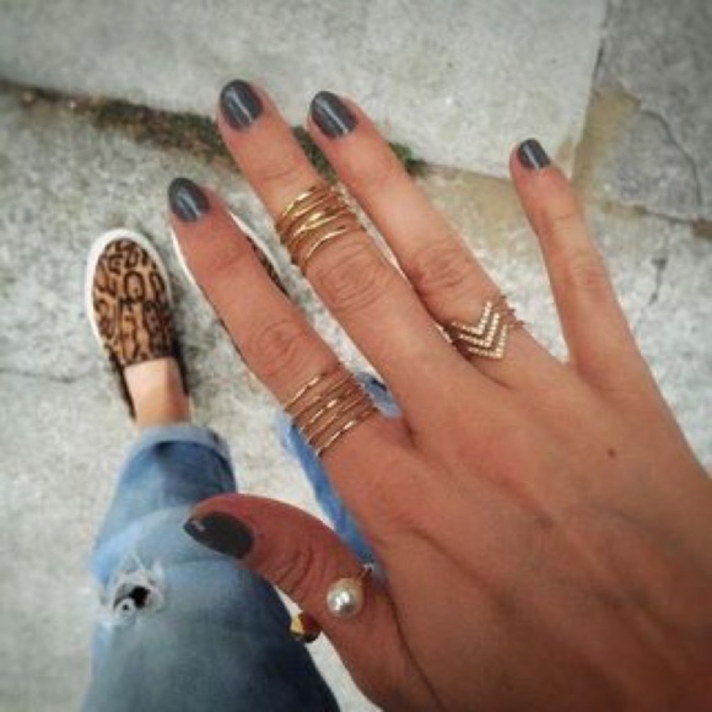 NIB Stella & Dot Gold Pave Chevron Ring